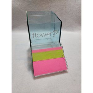 Small 2-Space Flowery Makeup Organizer